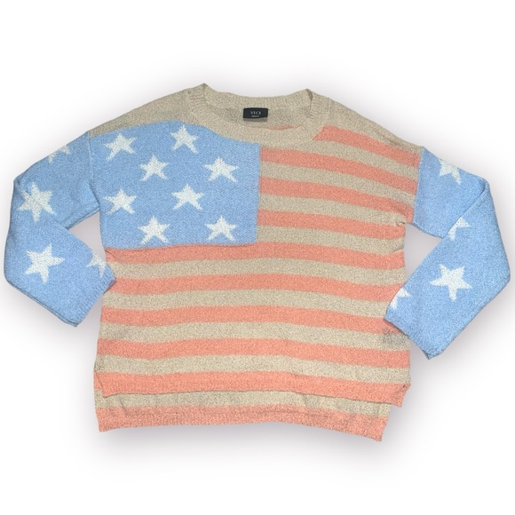 VICI American Flag Long Sleeve Sweater - Picture 1 of 7